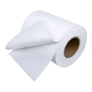 Thermal transfer label 10.75"x984' thermal cardboard 135g matte white recycled paper self adhesive roll