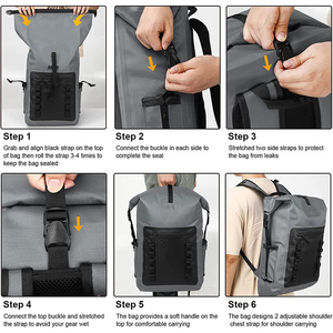 YS YS-107, Bolsa Impermeable Ligera con Cierre de Poliéster de 20-36L, Bolsa Seca Unisex de Moda para Deportes al Aire Libre - Product Image 3