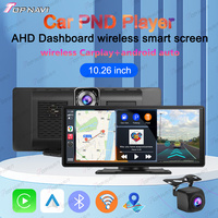 Lecteur multimédia DVR de voiture 10,26 pouces, enregistreur de conduite à double objectif avant et arrière, système de divertissement automobile, écran Carplay