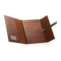 Portafolio de Conferencia A4 de Lujo en Cuero PU con Imanes, Regalo Empresarial para Archivar Documentos, Gran Venta