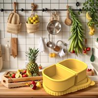 Boîtes à lunch pliables Contenants à collation réutilisables en silicone Sans BPA Silicone de qualité alimentaire Boîtes à lunch bento pour enfants