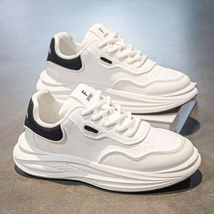 Chaussures pour hommes, chaussures de sport décontractées en maille respirante pour l'été, chaussures tendance à semelle épaisse pour augmenter la taille, pour étudiants - Product Image 3