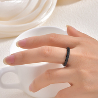 Bague anti-stress OEM personnalisée en acier inoxydable, hypoallergénique, étanche, inaltérable, cadeau pour revendeurs e-commerce