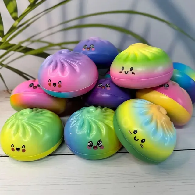 Rainbow Mystery Soft Squishy Fidget Dumpling Toys Desk Accessories Table Ornament Party Gift Favors 1/2/3/4/5pcs Model 2026