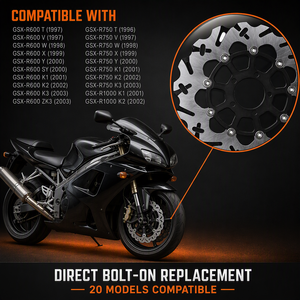 Rotor de disque de frein avant de moto personnalisé de 320mm pour Suzuki <span class=keywords><strong>GSXR</strong></span> 600 <span class=keywords><strong>750</strong></span> 1000 - Product Image 2