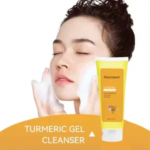 Face Wash Private Label Acne Treatment Whitening Turmeric Deep Cleansing Pores 120g Dry Oily Facial All Type Skin Cleanser