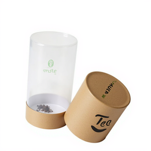 Tubo de embalaje de alimentos redondo reciclable respetuoso con el medio ambiente personalizado para patatas fritas azúcar café té hoja de oro caja de cartón Kraft de lujo - Product Image 5