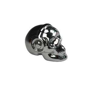 Tirelire en céramique personnalisée en forme de crâne, écologique, de <span class=keywords><strong>haute</strong></span> qualité, argentée, pour la <span class=keywords><strong>d</strong></span>écoration intérieure, vente en gros - Product Image 1