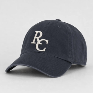 Gorra Dad Cap Personalizada Lavada, Teñida en Azul Marino, Bordada, de 6 Paneles, Sin Estructura, de Algodón, Venta al por Mayor, OEM, a Granel, Marca Privada - Product Image 2