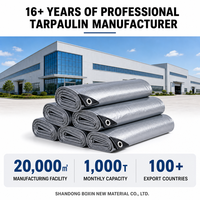 Bâche imperméable bleu roi 100 % PVC robuste avec œillets renforcés pour couverture de camion