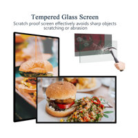 OEM 32 43 55 pouces Affichage publicitaire LCD de signalisation numérique murale avec écran tactile rétro-éclairé par LED pour tableau de menu de restaurant