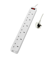 Multiprise britannique, 2 prises, 13A 250V~ avec protection enfant et protection contre les surtensions