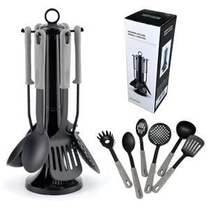 Conjunto de Utensílios de Cozinha de Nylon Antiaderente Resistente ao Calor com 7 Peças e Suporte Giratório - Product Image 5