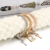 Lot de 3 Bracelets élastiques en zircone pour femmes, style Punk, chaîne en or, très tendance, 3 pièces, motif cocooning, pour la saint-valentin