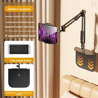 Support de téléphone portable et tablette pliable et rotatif pour chevet et canapé, avec fixation par pince, pour TikTok et la visualisation de vidéos