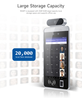 HFSecurity RA08T Tarjeta de temperatura Código QR Cerradura de puerta Sistema de control de acceso de paso verde con software gratuito Máquina de control de acceso
