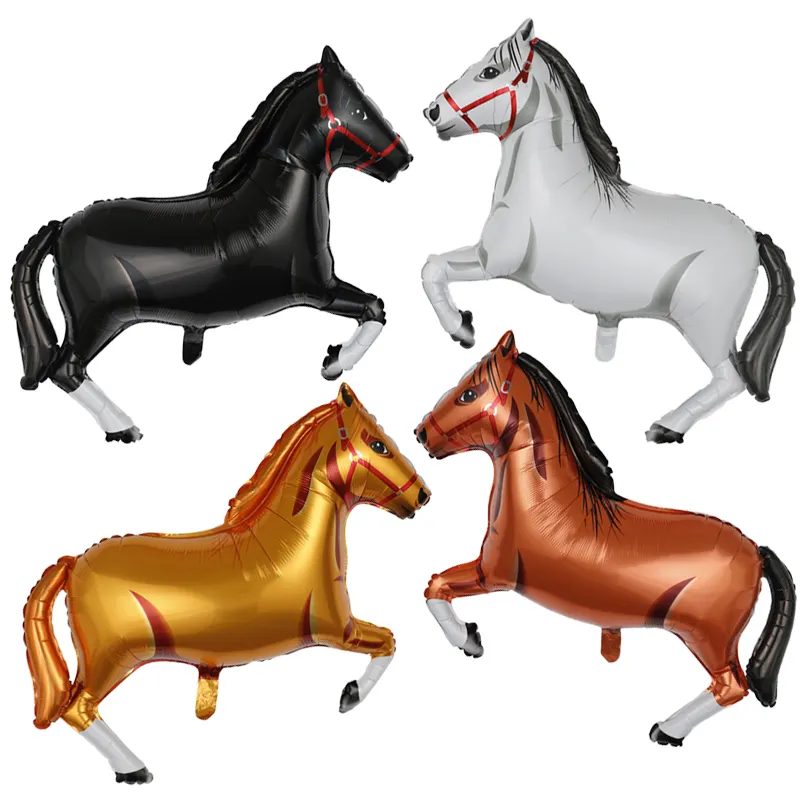 New Hot Selling Horse Shaped Balloons In Various Colors 4D Holiday Party Decorations Inflatable Horse Balloons Globos