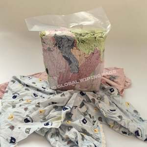 Paños de Limpieza de Algodón de 10 kg, Paños de Limpieza de Color Claro, Mezcla de Camisetas para Limpieza Industrial - Product Image 1