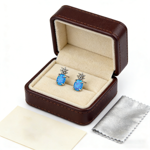 Boucles d'oreilles opales tendance pour femmes - boucles d'oreilles à clous en forme d'<span class=keywords><strong>ananas</strong></span> - boucles d'oreilles simples et mignonnes de style étudiant - Product Image 4