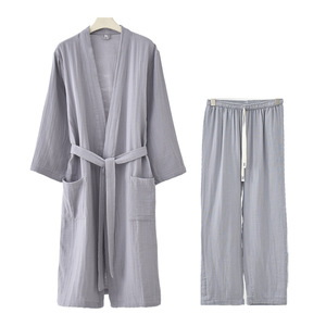 Bata de Baño de Algodón Estilo Hotel 5 Estrellas, Lujosa, de Manga Larga, con Bolsillos para Pantalones, Personalizable - Product Image 4