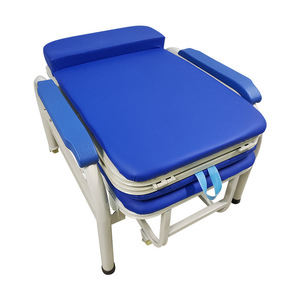 Accompanying chair, reclining chair, <b>single</b> folding nap chair, simple folding chair for hospital patients. - Product Image 1