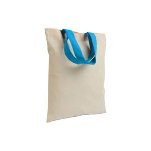 Sac fourre-tout promotionnel en coton italien avec poignées, 135g, bleu clair, style décontracté, forme carrée, technique de couture - Product Image 1