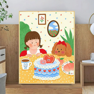 Quadro Decorativo per Soggiorno Stile INS, Dipinto su Tela Romantico, <span class=keywords><strong>Poster</strong></span> Artistico in Carta con Tema Dessert e Torte alla Francese - Product Image 2