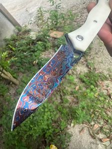 Cuchillo plegable, cuchillo de bolsillo, cuchillo para exteriores, EDC, con carcasa de hueso de vaca, multifuncional, autodefensa, portátil, para el hogar, camping, cuchillo para frutas - Product Image 2