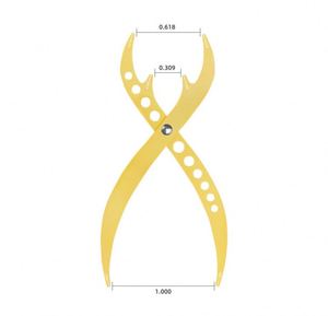 Règle à sourcils en acier inoxydable Microblading PUM Outil de maquillage Proportion d'or Diviseur de sourcils pour le <span class=keywords><strong>dessin</strong></span> permanent des sourcils - Product Image 3