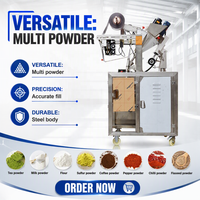 Machine d'emballage de poudre de qualité alimentaire en acier inoxydable, vitesse réglable, dosage automatique, scellage sur 4 côtés, scellage arrière, sachet haute précision VFFS