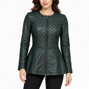 Top Trending Custom Made OEM Service <b>Women</b> Leather <b>Jacket</b> Cheap Price Latest Design Genuine Leather Made <b>Women</b> <b>Jackets</b> - Product Image 1