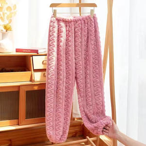 Pantalones de <span class=keywords><strong>Pijama</strong></span> de <span class=keywords><strong>Mujer</strong></span>, Forrados de Felpa Coral, Cintura Elástica, Largos hasta el Tobillo, Gruesos para Otoño e <span class=keywords><strong>Invierno</strong></span>, para Chicas Gorditas, Cálidos y Acogedores - Product Image 6