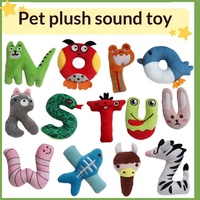 Jouet pour chien en peluche personnalisé avec design alphabet, interactif, pour l'entraînement du QI et la mastication, balle sonore sphérique douce