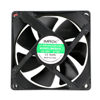 Ventilateur axial sans balais DC 80mm 80x80x25 mm 12V 24V 48V 3 broches 4 broches FG PWM à grand débit d'air, ventilateur de refroidissement à flux axial 8025