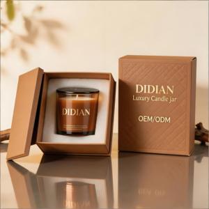 Vente en gros directe usine : Grands récipients à bougies irisés de 8oz, 10oz, 12oz, pots à bougies de luxe vides roses uniques avec boîte cadeau - Product Image 4
