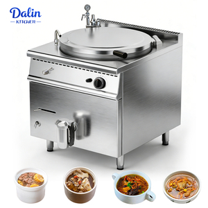 Olla Profesional para Sopa a Gas, de Acero Inoxidable, Vertical, con Doble Pared, Equipo de Cocina, Aparato de Cocina - Product Image 1