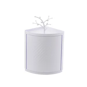Estante giratorio de plástico para baño, esquinero de almacenamiento - Product Image 1