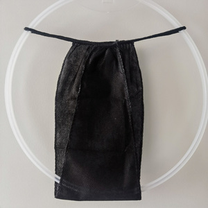String <span class=keywords><strong>jetable</strong></span> noir pour femme, 100 pièces/sac, sous-vêtements non tissés, culottes <span class=keywords><strong>de</strong></span> sauna, spa, massage, pour bronzage par pulvérisation et épilation - Product Image 3