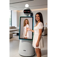 Romans Auto Magic Glambot Photomaton Robotique à Impression Instantanée avec Lumières LED Chasing, Alimentation USB, Contrôle Sans Fil, en Fibre de Verre pour Événements