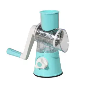 Cổ nhà bếp Rau Trái Cây Chopper, 3 lưỡi trống ROTARY pho mát graters với xử lý vòng mandoline slicer Nuts Máy xay