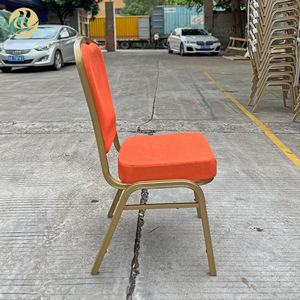 Huiqianhuan Furniture Aluminum Alloy Chair Orange Upholstery <b>Restaurant</b> <b>Set</b> Durable - Product Image 3