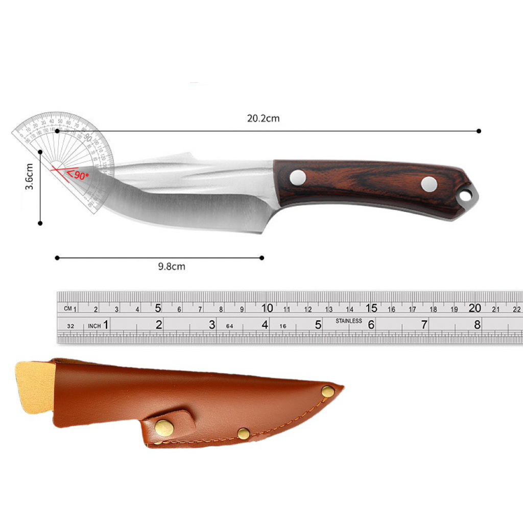 Coltello per disossare con manico in legno di sandalo rosso
