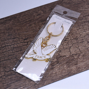 Llavero de Paloma Blanca de la Paz, Católico, Religioso, <span class=keywords><strong>Espíritu</strong></span> <span class=keywords><strong>Santo</strong></span>, Anillo para Llaves con Paloma, Dijes de Metal Dorado, Proveedor - Product Image 2