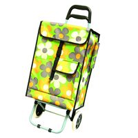 Grands sacs réutilisables isolés pliables de chariot à légumes d'épicerie de chariot avec des roues