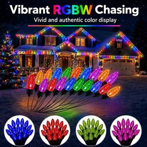 Luces de Navidad para Exteriores IP65, Luces de Cadena LED SMD RGBW Cálidas Blancas de 24 V, Luces de Cadena de Navidad con Bombillas LED SMD RGBW - Product Image 3