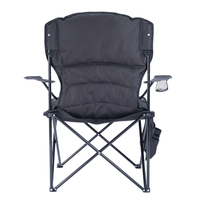 Fauteuil de Pêche Pliant Portable d'Extérieur avec Accoudoir Rembourré, Sac de Rangement et Porte-Gobelet – Chaise de Camping/Plage/Pêche de Type Lune