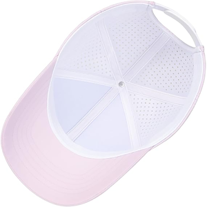 Gorra de golf de secado rápido de 6 paneles, logotipo de parche personalizado, gorra de béisbol de ala curva de malla para unisex - Product Image 4