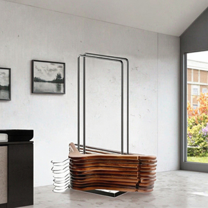 Timate F4 - Perchero de Pared Industrial de Acero Aleado con Recubrimiento en Polvo, Resistente, Expandible y Ajustable, Organizador de Armario - Product Image 6