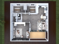 Maison Modulaire Préfabriquée de Haute Qualité, Micro-Conteneur, Cabane de Plage Portable, Kit d'Assemblage Plat, Résidence Familiale, Bâtiment de Bureau