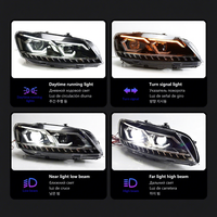 Veidt Convient aux Assemblages de Phares Volkswagen Passat 2011-2016 B7, Phare LED, Feux de Jour LED, Lentille de Projecteur Bi-LED